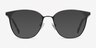 Azimut Black Acetate-metalEyeglass Frames from EyeBuyDirect, with Tinted Lenses