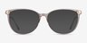 Nebulous Clear Brown Acetate-metalEyeglass Frames from EyeBuyDirect, with Tinted Lenses