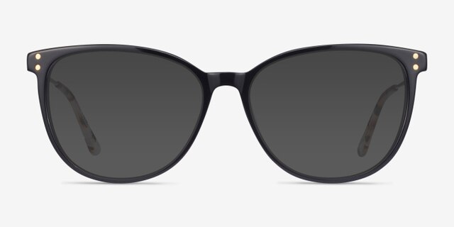 Nebulous Black Acetate-metalEyeglass Frames from EyeBuyDirect, with Tinted Lenses
