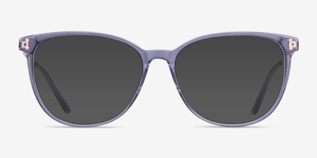 Nebulous Clear Purple Acetate-metalEyeglass Frames from EyeBuyDirect, with Tinted Lenses