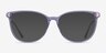 Nebulous Clear Purple Acetate-metalEyeglass Frames from EyeBuyDirect, with Tinted Lenses