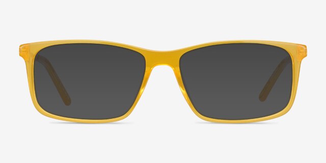 Marvel Jaune Acetate-metalMontures de lunettes de vue d'EyeBuyDirect, Avec des Verres Teintés