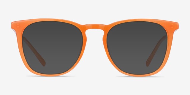 Vinyl Orange Acetate-metalEyeglass Frames from EyeBuyDirect, with Tinted Lenses