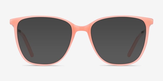 Aroma Coral Acetate-metalEyeglass Frames from EyeBuyDirect, with Tinted Lenses