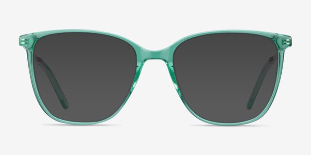 Aroma Emerald Green Acetate-metalEyeglass Frames from EyeBuyDirect, with Tinted Lenses