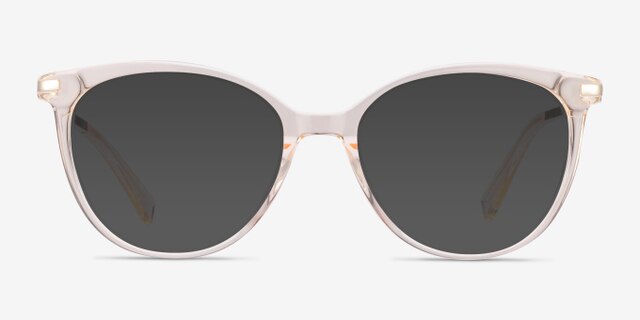 Attitude Clear Melon Acetate-metalEyeglass Frames from EyeBuyDirect, with Tinted Lenses