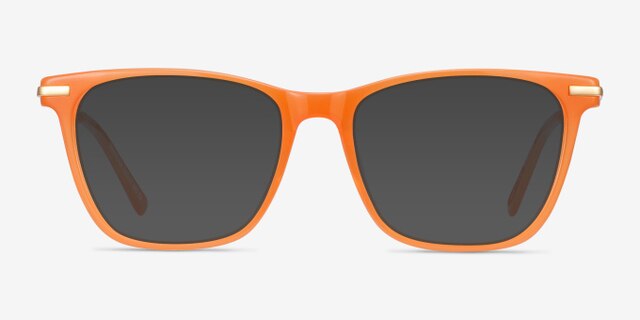 Sebastian Orange Acetate-metalEyeglass Frames from EyeBuyDirect, with Tinted Lenses