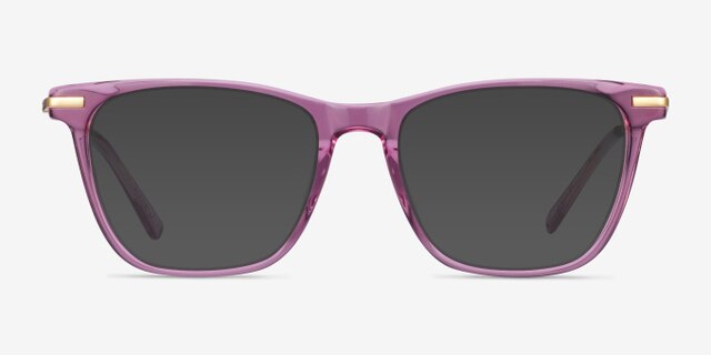 Sebastian Purple Acetate-metalEyeglass Frames from EyeBuyDirect, with Tinted Lenses