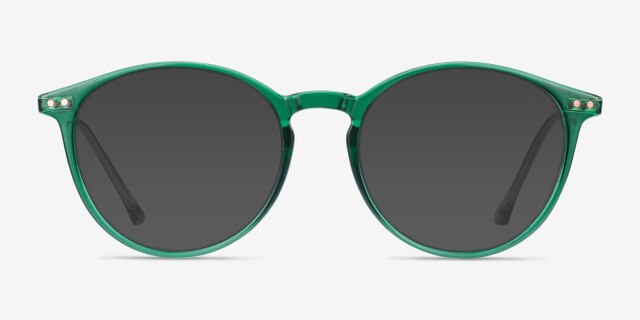 Amity Emerald Green Plastic-metalEyeglass Frames from EyeBuyDirect, with Tinted Lenses