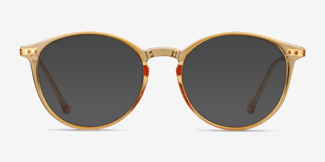 Amity Orange Plastic-metalEyeglass Frames from EyeBuyDirect, with Tinted Lenses