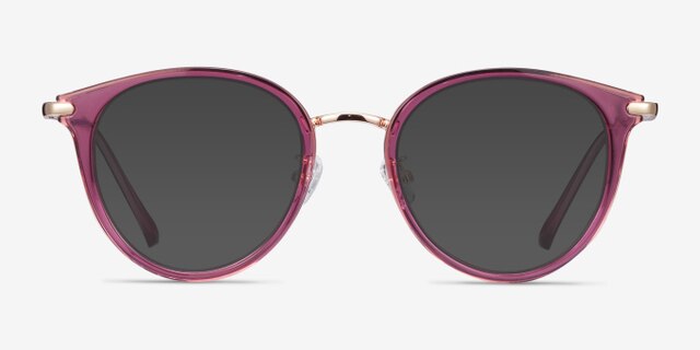 Hollie Cassis Plastic-metalEyeglass Frames from EyeBuyDirect, with Tinted Lenses