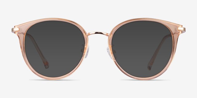 Hollie Clear Melon Plastic-metalEyeglass Frames from EyeBuyDirect, with Tinted Lenses