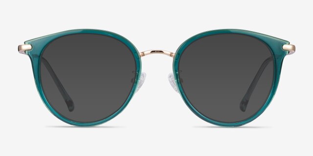 Hollie Teal Plastic-metalEyeglass Frames from EyeBuyDirect, with Tinted Lenses