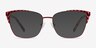 Signora Red Acetate-metalEyeglass Frames from EyeBuyDirect, with Tinted Lenses