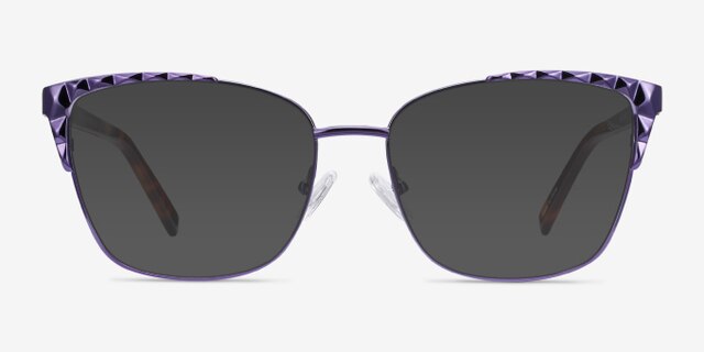 Signora Purple Acetate-metalEyeglass Frames from EyeBuyDirect, with Tinted Lenses