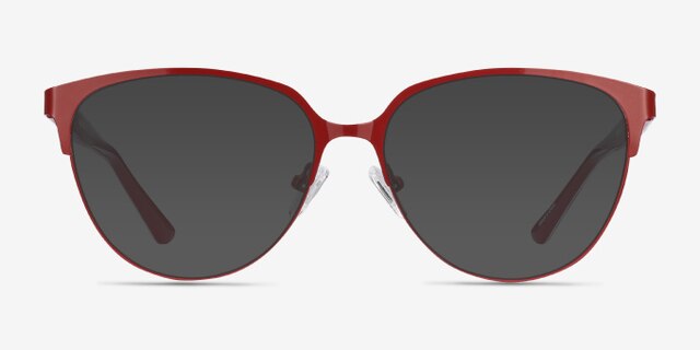 Marigold Red & Leopard Acetate-metalEyeglass Frames from EyeBuyDirect, with Tinted Lenses