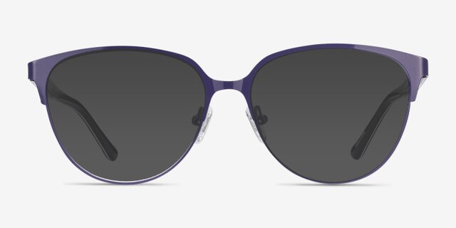 Marigold Purple & Leopard Acetate-metalEyeglass Frames from EyeBuyDirect, with Tinted Lenses