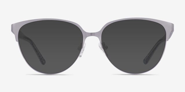 Marigold Silver & Reptile Acetate-metalEyeglass Frames from EyeBuyDirect, with Tinted Lenses