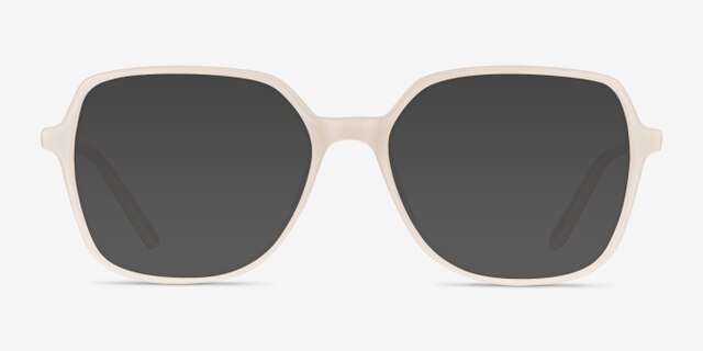 Lenny Cream Acetate-metalEyeglass Frames from EyeBuyDirect, with Tinted Lenses
