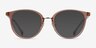 Shelby Clear Brown Acetate-metalEyeglass Frames from EyeBuyDirect, with Tinted Lenses