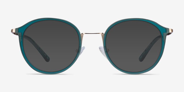 Colman Green Acetate-metalEyeglass Frames from EyeBuyDirect, with Tinted Lenses