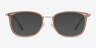 Barnaby Clear Brown Acetate-metalEyeglass Frames from EyeBuyDirect, with Tinted Lenses