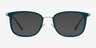 Barnaby Teal Acetate-metalMontures de lunettes de vue d'EyeBuyDirect, Avec des Verres Teintés
