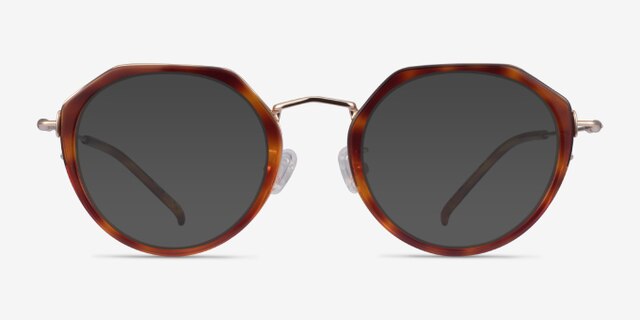 Claire Tortoise  Gold AcetateEyeglass Frames from EyeBuyDirect, with Tinted Lenses