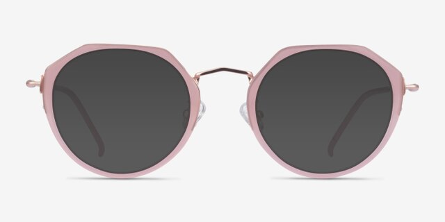 Claire Pink  Rose Gold AcetateEyeglass Frames from EyeBuyDirect, with Tinted Lenses