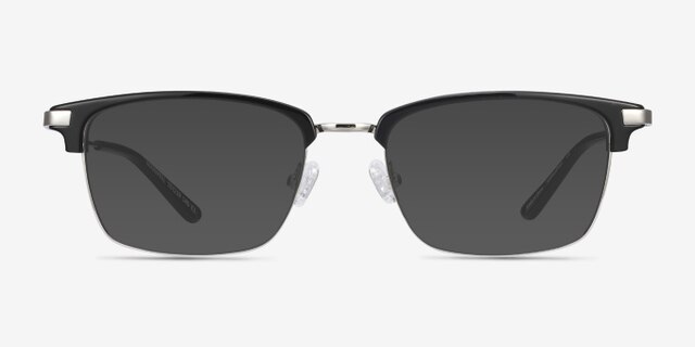 Maxwell Black Acetate-metalEyeglass Frames from EyeBuyDirect, with Tinted Lenses