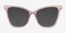 Domy Clear Pink Acetate-metalEyeglass Frames from EyeBuyDirect, with Tinted Lenses