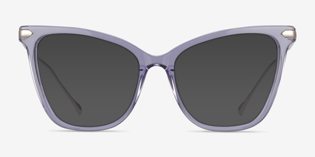 Domy Clear Purple Acetate-metalMontures de lunettes de vue d'EyeBuyDirect, Avec des Verres Teintés