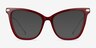 Domy Burgundy Acetate-metalEyeglass Frames from EyeBuyDirect, with Tinted Lenses