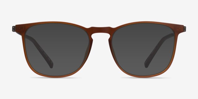 Avery Brun Plastic-metalMontures de lunettes de vue d'EyeBuyDirect, Avec des Verres Teintés