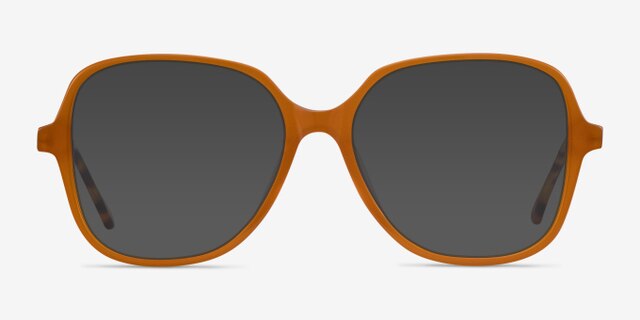 Corey Mellow Yellow Acetate-metalEyeglass Frames from EyeBuyDirect, with Tinted Lenses
