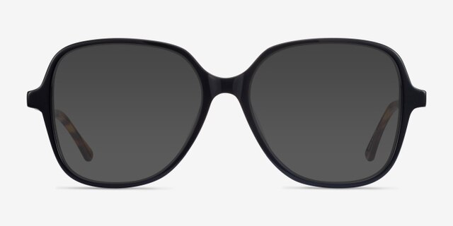 Corey Black Acetate-metalEyeglass Frames from EyeBuyDirect, with Tinted Lenses