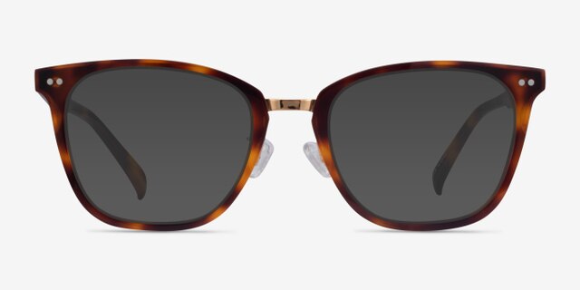 Biblio Tortoise Acetate-metalEyeglass Frames from EyeBuyDirect, with Tinted Lenses