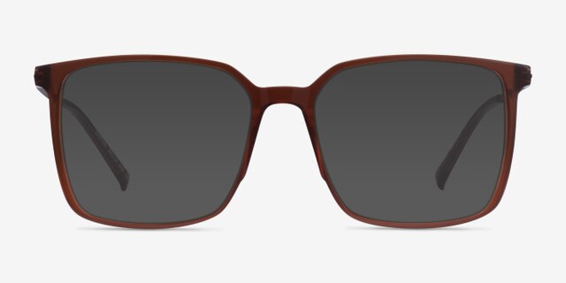 Easton Clear Brown Acetate-metalMontures de lunettes de vue d'EyeBuyDirect, Avec des Verres Teintés
