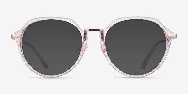 Tamara Clear Pink AcetateEyeglass Frames from EyeBuyDirect, with Tinted Lenses
