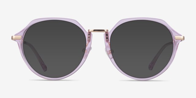 Tamara Clear Purple AcétateMontures de lunettes de vue d'EyeBuyDirect, Avec des Verres Teintés
