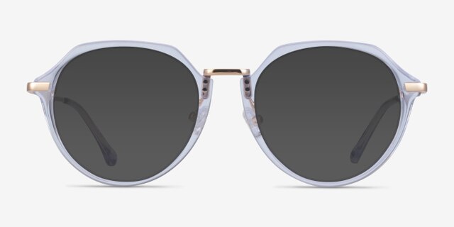 Tamara Clear Blue AcetateEyeglass Frames from EyeBuyDirect, with Tinted Lenses