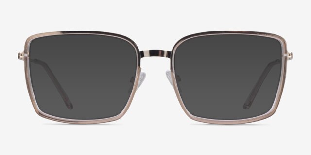 Remi Champagne Gold AcetateEyeglass Frames from EyeBuyDirect, with Tinted Lenses