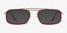 Watson Clear Red  Gold AcetateEyeglass Frames from EyeBuyDirect, with Tinted Lenses