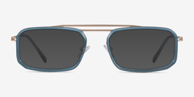 Watson Teal  Gold AcetateEyeglass Frames from EyeBuyDirect, with Tinted Lenses