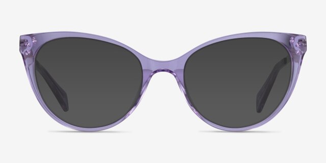 Beauty Clear Purple Acetate-metalEyeglass Frames from EyeBuyDirect, with Tinted Lenses
