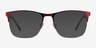 Emmerson Burgundy & Tortoise Acetate-metalEyeglass Frames from EyeBuyDirect, with Tinted Lenses