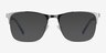 Emmerson Silver & Clear Blue Acetate-metalMontures de lunettes de vue d'EyeBuyDirect, Avec des Verres Teintés