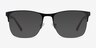 Emmerson Shiny Black & Red Acetate-metalEyeglass Frames from EyeBuyDirect, with Tinted Lenses