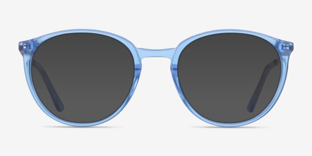 Mindful Blue AcetateEyeglass Frames from EyeBuyDirect, with Tinted Lenses