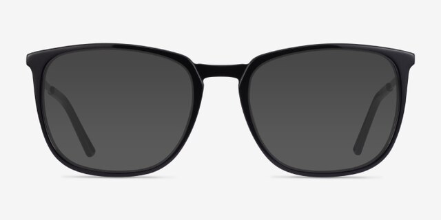 Domenico Black  Silver AcetateEyeglass Frames from EyeBuyDirect, with Tinted Lenses